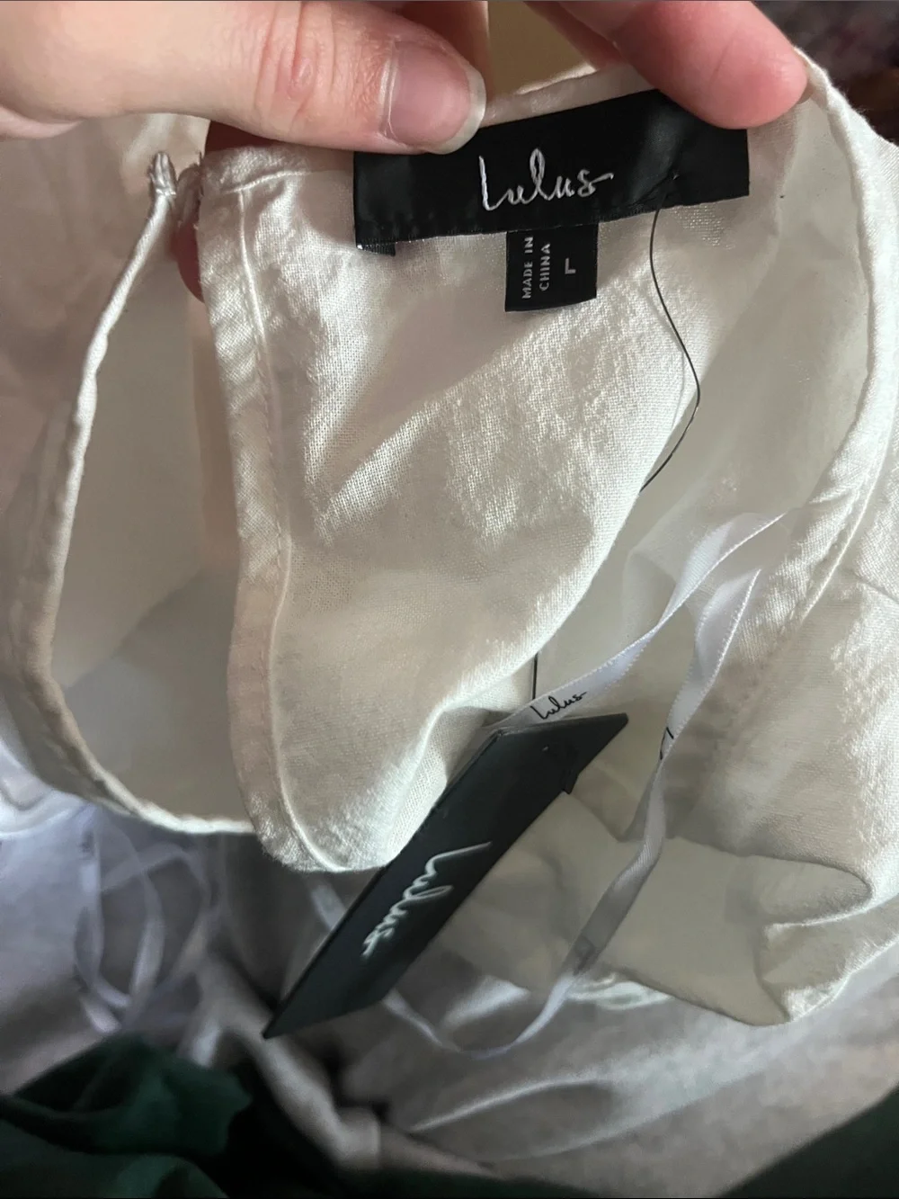 Lulus Adjoa White Embroidered Scalloped Blouson Sleeve Top - Picture 8 of 8